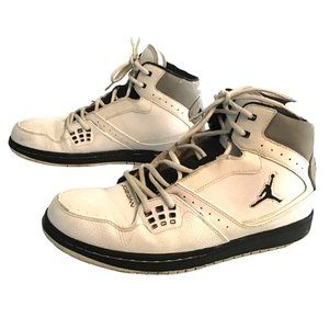 JORDAN 1 FLIGHT MID MEN'S SIZE 10.5 SHOES WHITE GRAY BLACK ATHLETIC SNEAKER